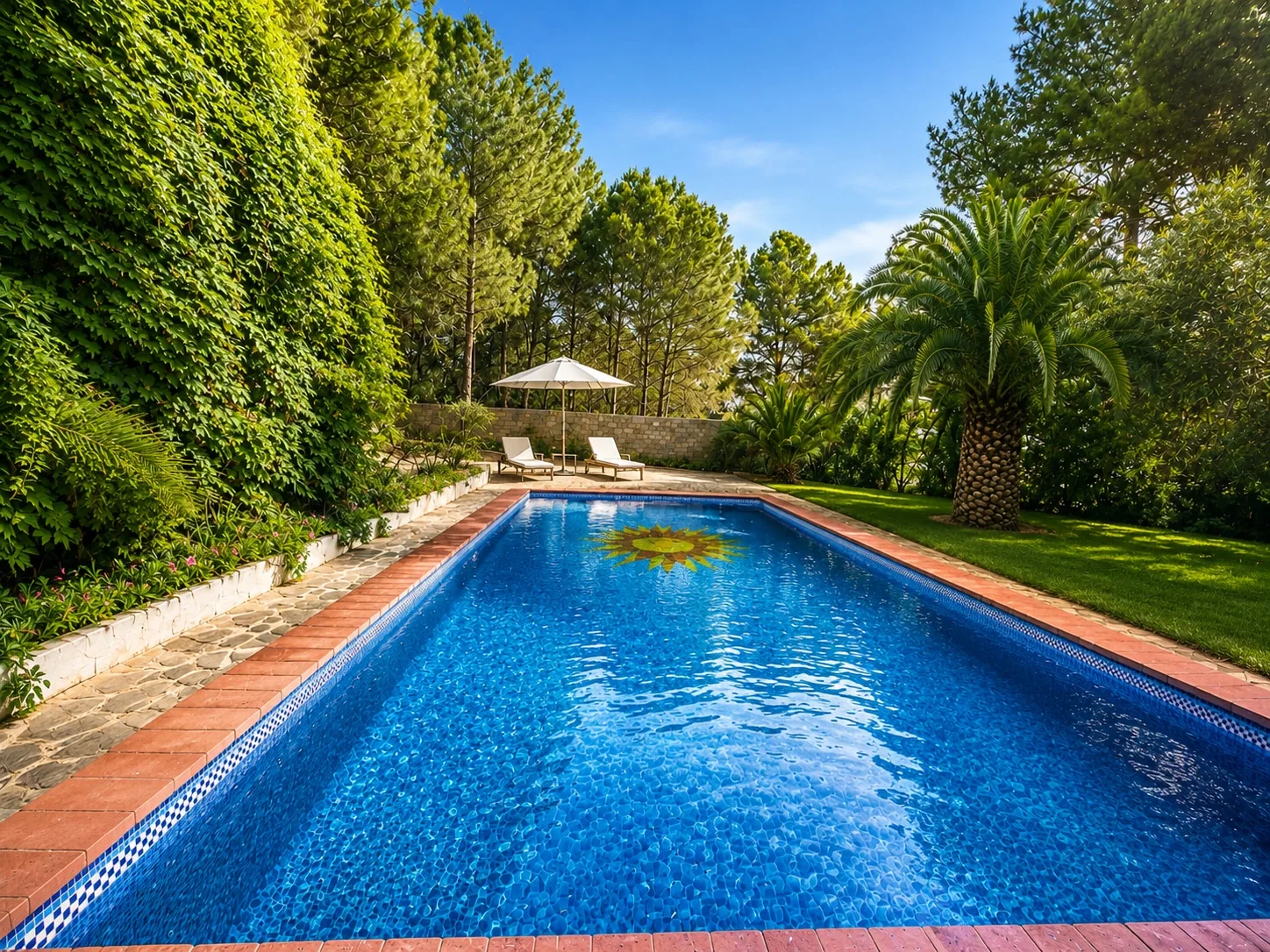 Swimming pool and event venue surrounded by nature at EkkoFarm in Bétera, Valencia